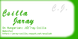 csilla jaray business card